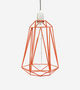 Deckenlampe Hängelampe-Filament Style-DIAMOND 5 - Suspension Orange câble Gris Ø18cm | L